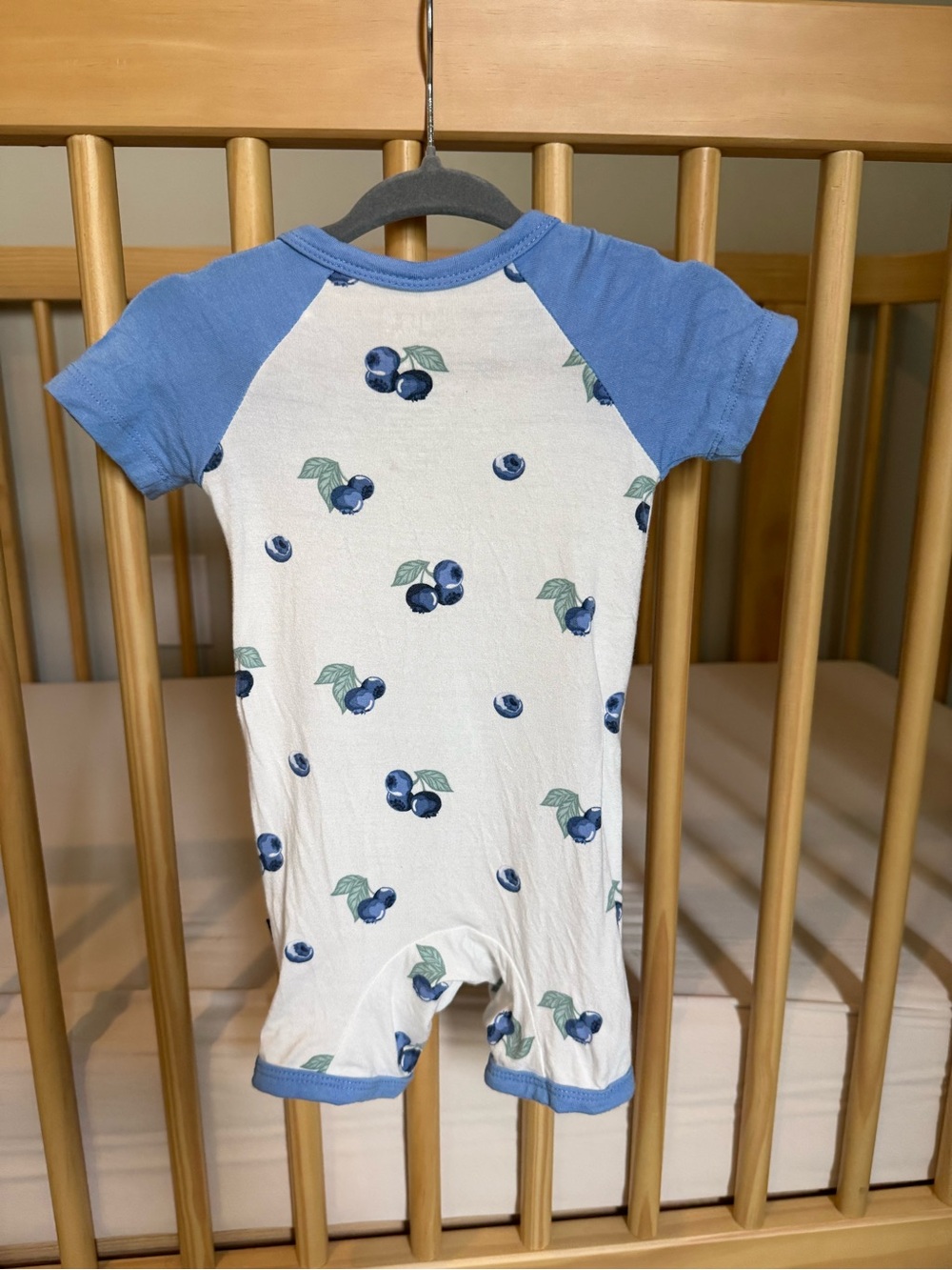 Kyte Baby 3-6M Shortall Romper in Blueberry (EUC) - Picture 3 of 3